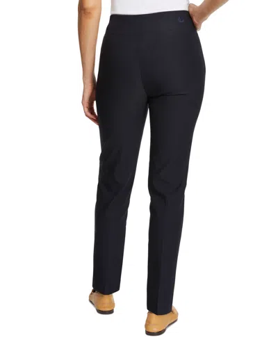 Gloria Vanderbilt Pull On Trouser In Black In Blue