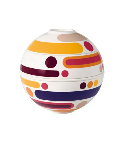 Villeroy & Boch Iconic La Boule Miami Stackable Seven-piece Porcelain Set In Multi