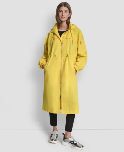 Dkny 1989 Logo Walker Anorak In Yellow