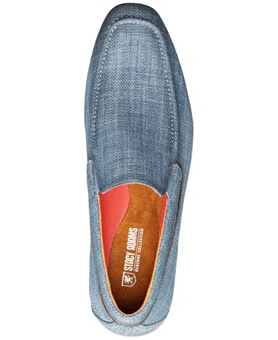 Stacy Adams Ridgely Moc Toe Slip-on Loafer In Blue