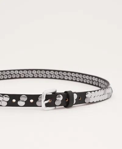 Mango Women's Stud Leather Belt In Multi