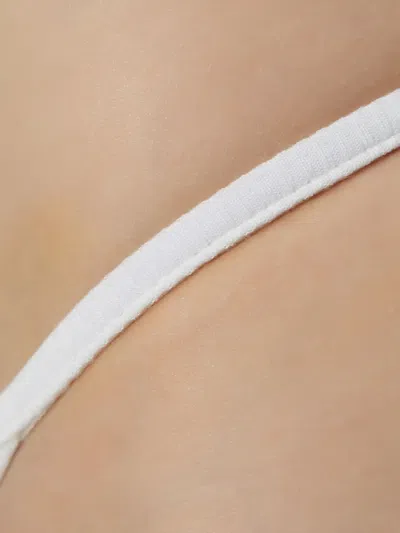 Dsquared2 Ribbed Thong In White