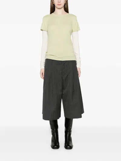 Alfie Double-layer T-shirt In Neutral