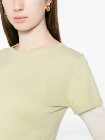 Alfie Double-layer T-shirt In Neutral