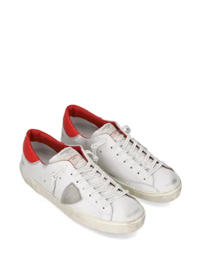 Philippe Model Triangle-patch Sneakers In White