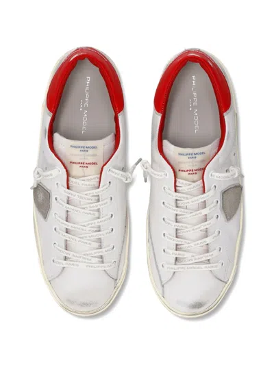 Philippe Model Triangle-patch Sneakers In White
