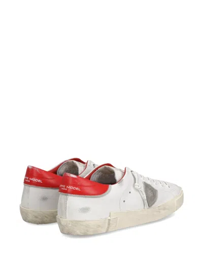 Philippe Model Triangle-patch Sneakers In White