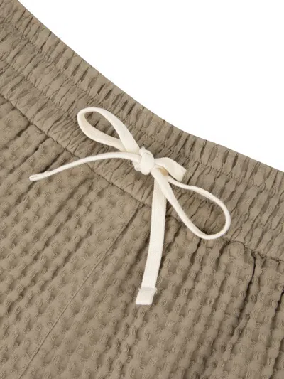 Maison Labiche Waffle-texture Deck Shorts In Brown