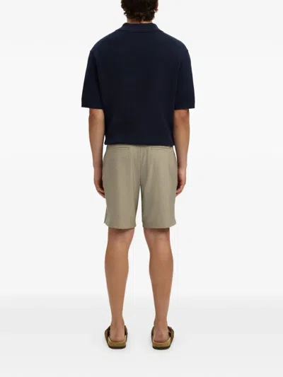 Selected Buttoned Shorts In Gray