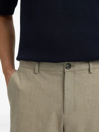 Selected Buttoned Shorts In Gray