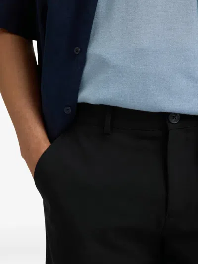 Selected Buttoned Shorts In Black