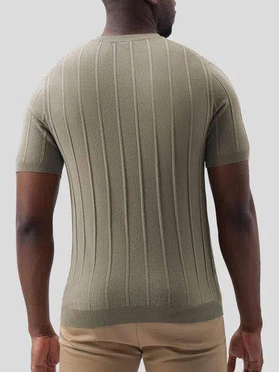 Fioboc Gentleknit Breathable Striped Short Sleeve Knitted T-shirt In Multi