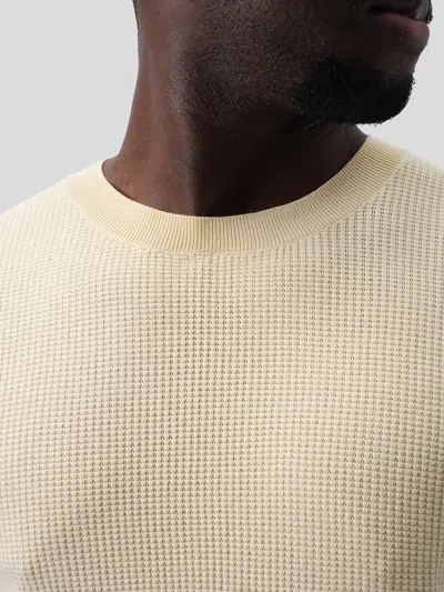 Fioboc Gentleknit Honeycomb Short Sleeve Knitted T-shirt In Brown