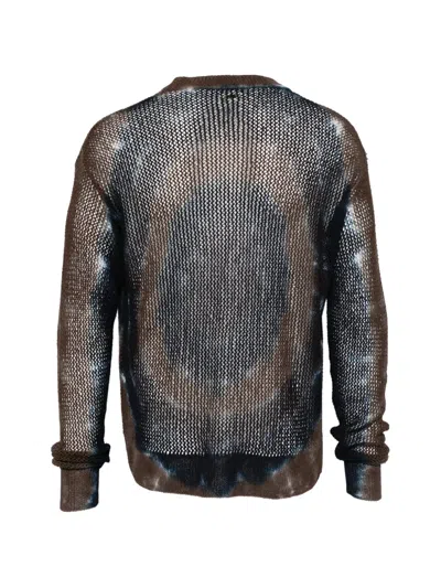 Khoki Mesh Button Cardigan In Black