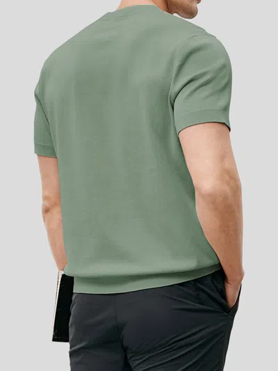 Fioboc Gentleknit Short Sleeve Knitted T-shirt In Green
