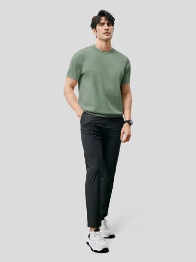 Fioboc Gentleknit Short Sleeve Knitted T-shirt In Green