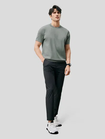 Fioboc Gentleknit Short Sleeve Knitted T-shirt In Black