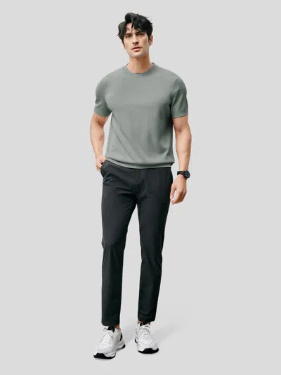 Fioboc Gentleknit Short Sleeve Knitted T-shirt In Black