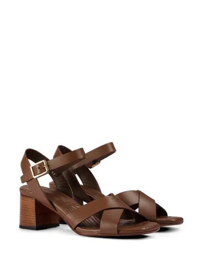 Doucal's Leather Sandals In Multi