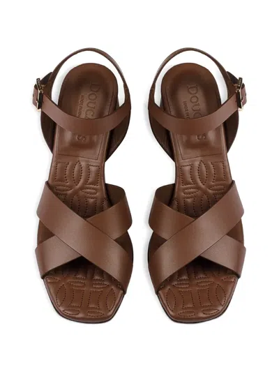 Doucal's Leather Sandals In Multi