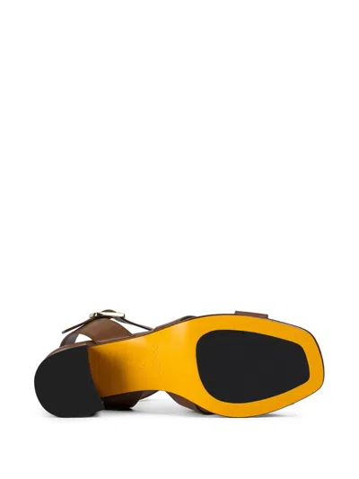 Doucal's Leather Sandals In Multi