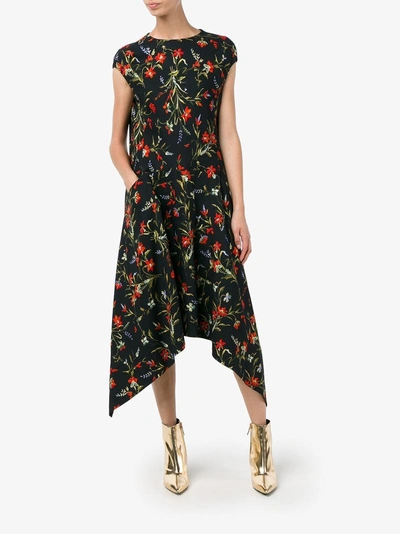 Shop Balenciaga Floral Print Dress