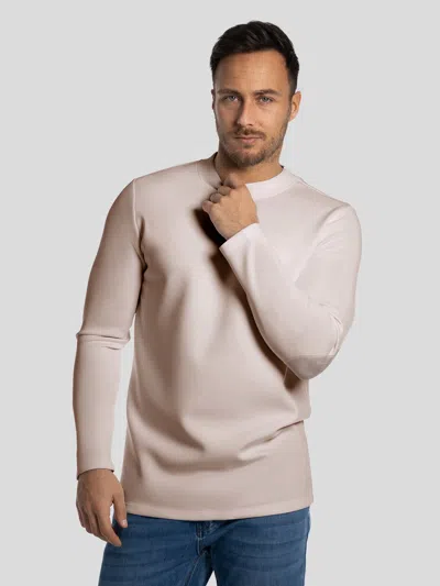 Fioboc Modal Blend Elbow Patch Long Sleeve Tee In Pink
