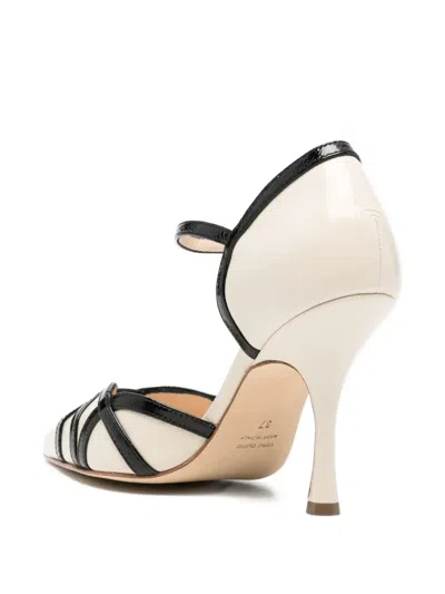 Anna F Strap Pointed Pumps In Neutral