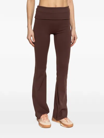 Rethinkit Studios Flared Leggings In Brown