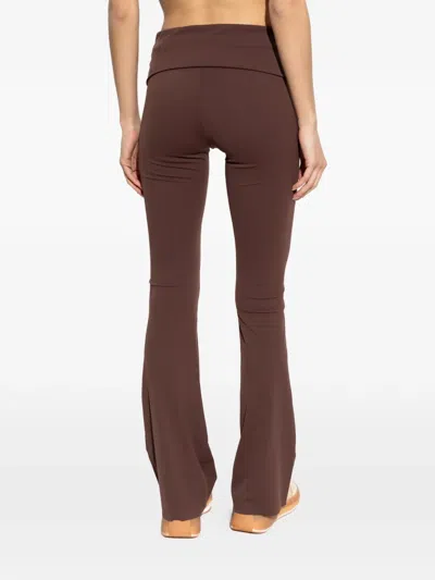 Rethinkit Studios Flared Leggings In Brown