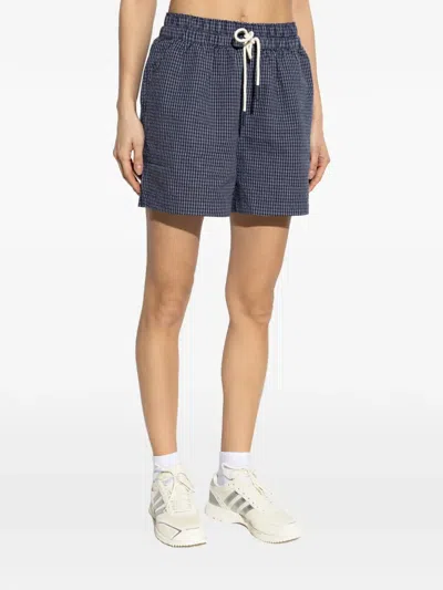 Rethinkit Studios Check-pattern Drawstring Shorts In Blue