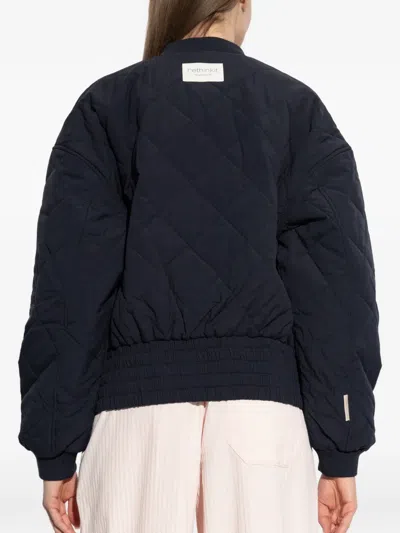 Rethinkit Studios Quilted Bomber Jacket In Blue