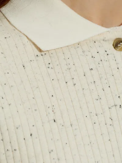 Samsoe & Samsoe Button Ribbed Dress In Neutral