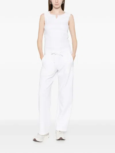 Deha Drawstring Trousers In White