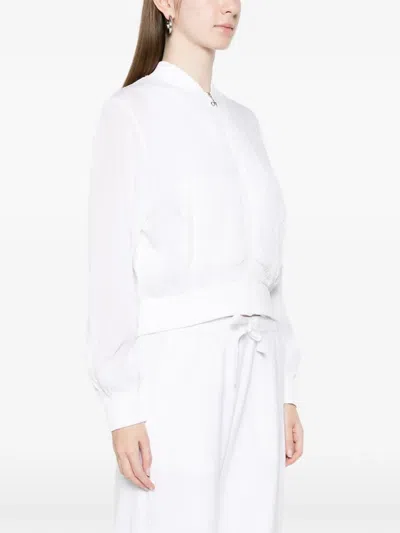 Deha Zip-up Cropped Jacket In White