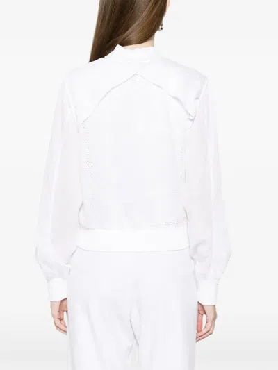 Deha Zip-up Cropped Jacket In White
