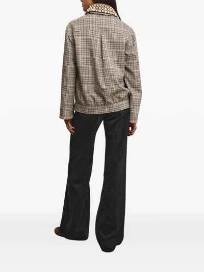 Veronica Beard Kasper Plaid-pattern Embellished-collar Jacket In Multi