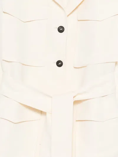 Antonelli Single-breasted Coat In Neutral