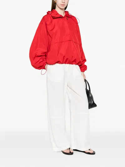 Rohe Hooded Drawstring Jacket In Red