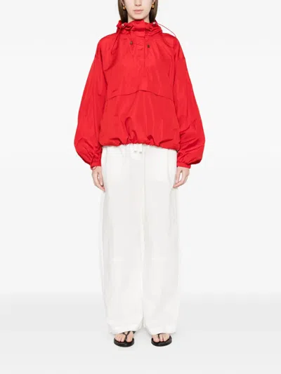 Rohe Hooded Drawstring Jacket In Red