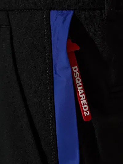 Dsquared2 Stripe Trousers In Black