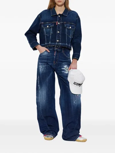 Dsquared2 Distressed Trousers In Multi