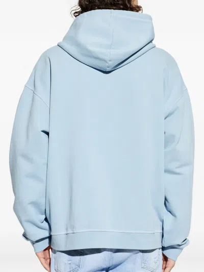 Dsquared2 Hooded Patterned Jacket In Blue