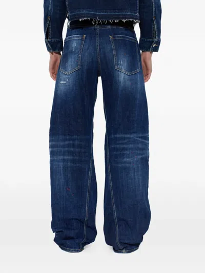 Dsquared2 Distressed Trousers In Multi