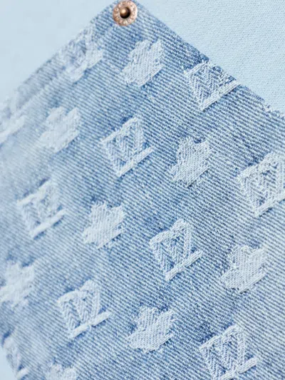 Dsquared2 Hooded Patterned Jacket In Blue