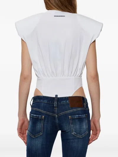 Dsquared2 Logo-embellishment Bodysuit In White