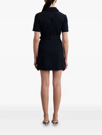 Toccin Lydia Short Sleeve Snap-front Dress In Brown