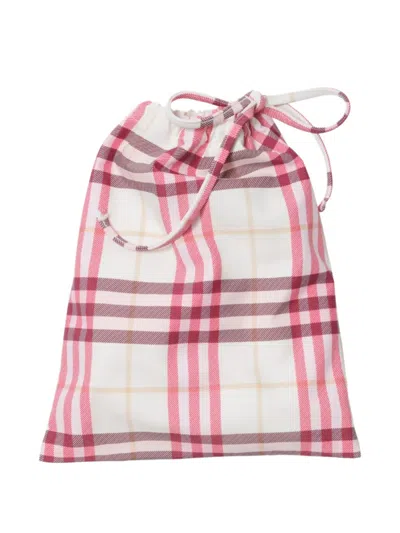 Burberry Checked Halterenck Bikini Top In Brown