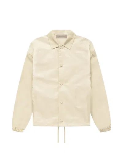 Essentials Button Coaches Jacket In White
