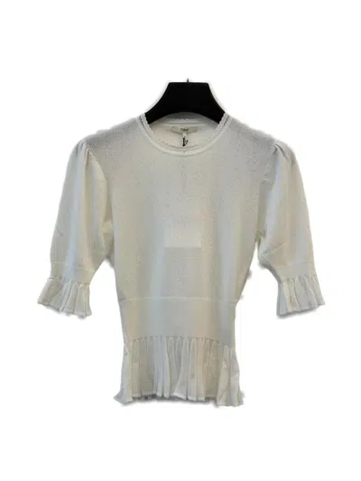 Chloé Ruffled T-shirt In Gray